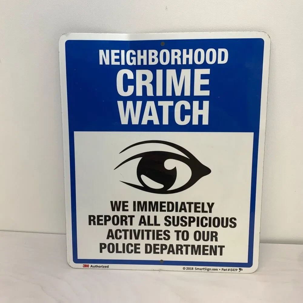 Neighborhood Crime Watch Metal Sign 10x12 3M‎ 2018 Smart Sign